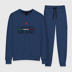 Костюм хлопковый женский Curva Sud: Milano FC, цвет: тёмно-синий
