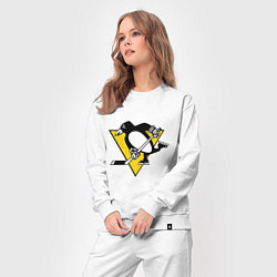 Костюм хлопковый женский Pittsburgh Penguins: Malkin 71, цвет: белый — фото 2