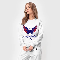 Костюм хлопковый женский Washington Capitals: Ovechkin, цвет: белый — фото 2