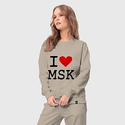 Костюм хлопковый женский I love MSK, цвет: миндальный — фото 2