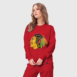 Костюм хлопковый женский Chicago Blackhawks: Kane, цвет: красный — фото 2