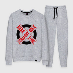 Костюм хлопковый женский Straight edge (sXe), цвет: меланж