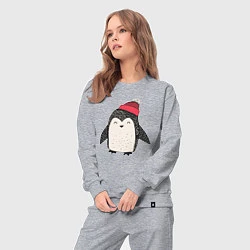 Костюм хлопковый женский Зимний пингвин-мальчик, цвет: меланж — фото 2