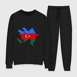Костюм хлопковый женский Azerbaijan map, цвет: черный