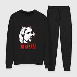 Костюм хлопковый женский Nirvana: Kurt Cobain, цвет: черный