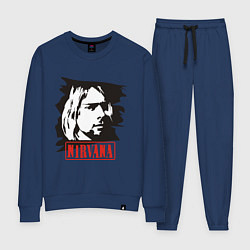 Костюм хлопковый женский Nirvana: Kurt Cobain, цвет: тёмно-синий