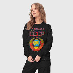 Костюм хлопковый женский Сделано в СССР, цвет: черный — фото 2