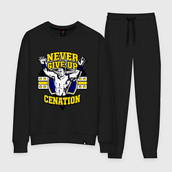 Костюм хлопковый женский Never Give Up: Cenation, цвет: черный