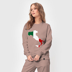 Костюм хлопковый женский Италия (Italy), цвет: пыльно-розовый — фото 2