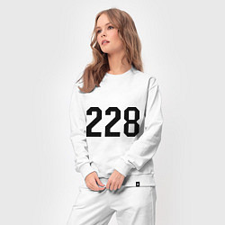 Костюм хлопковый женский 228, цвет: белый — фото 2