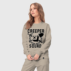 Костюм хлопковый женский Creeper Squad, цвет: миндальный — фото 2