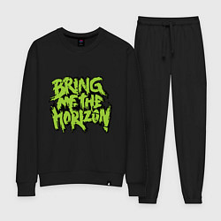 Костюм хлопковый женский Bring me the horizon, цвет: черный