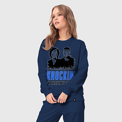 Костюм хлопковый женский Knockin on heaven's door, цвет: тёмно-синий — фото 2