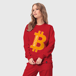 Костюм хлопковый женский Bitcoin Boss, цвет: красный — фото 2