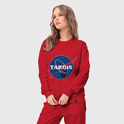 Костюм хлопковый женский Tardis NASA, цвет: красный — фото 2