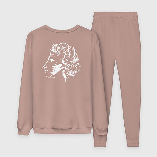 Женский костюм Я олдскул. А. С. Пушкин / Пыльно-розовый – фото 2