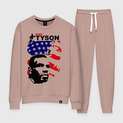 Костюм хлопковый женский Mike Tyson: USA Boxing, цвет: пыльно-розовый