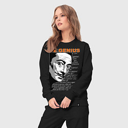 Костюм хлопковый женский Dali: Be Genius, цвет: черный — фото 2