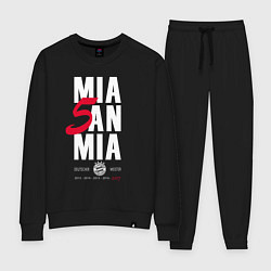 Костюм хлопковый женский Bayern FC: Mia San Mia, цвет: черный