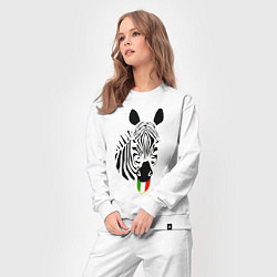 Костюм хлопковый женский Juventus Zebra, цвет: белый — фото 2