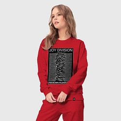 Костюм хлопковый женский Joy Division: Unknown Pleasures, цвет: красный — фото 2