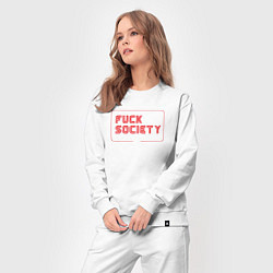 Костюм хлопковый женский F Society, цвет: белый — фото 2