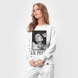 Костюм хлопковый женский Lil Peep: Black Style, цвет: белый — фото 2