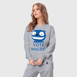 Костюм хлопковый женский Vote Waldo, цвет: меланж — фото 2