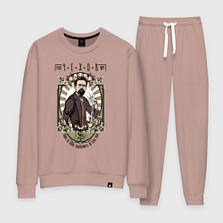 Костюм хлопковый женский Антон Павлович Чехов, цвет: пыльно-розовый