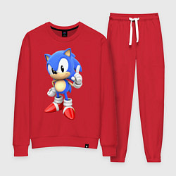 Костюм хлопковый женский Classic Sonic, цвет: красный