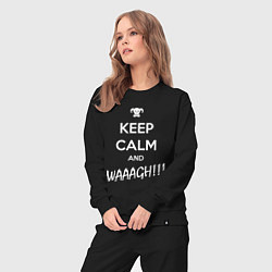 Костюм хлопковый женский Keep Calm & WAAAGH, цвет: черный — фото 2