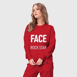 Костюм хлопковый женский Face Rock Star, цвет: красный — фото 2