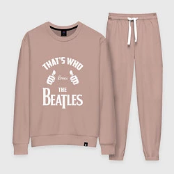 Костюм хлопковый женский That's Who Loves The Beatles, цвет: пыльно-розовый