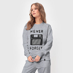 Костюм хлопковый женский Never Forget, цвет: меланж — фото 2