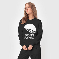 Костюм хлопковый женский Elon: Don't Panic, цвет: черный — фото 2