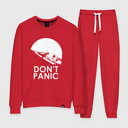 Костюм хлопковый женский Elon: Don't Panic, цвет: красный