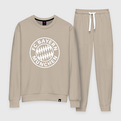 Костюм хлопковый женский FC Bayern Munchen, цвет: миндальный