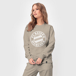 Костюм хлопковый женский FC Bayern Munchen, цвет: миндальный — фото 2