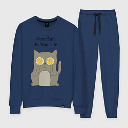 Костюм хлопковый женский More Sun In Your Life, цвет: тёмно-синий