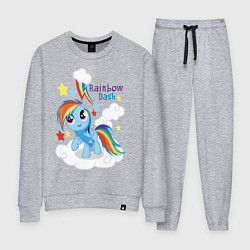 Костюм хлопковый женский Rainbow Dash, цвет: меланж