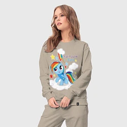 Костюм хлопковый женский Rainbow Dash, цвет: миндальный — фото 2