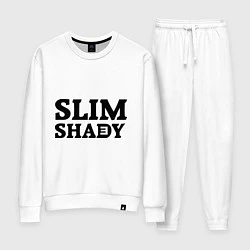 Костюм хлопковый женский Slim Shady: Big E, цвет: белый