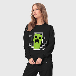 Костюм хлопковый женский Crash Minecraft, цвет: черный — фото 2