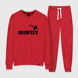 Костюм хлопковый женский Akinfeev Style, цвет: красный