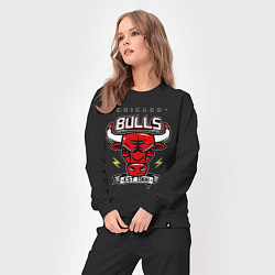 Костюм хлопковый женский Chicago Bulls est. 1966, цвет: черный — фото 2