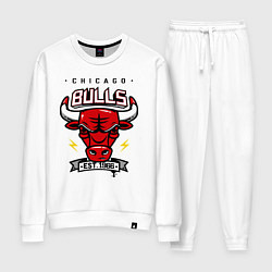 Костюм хлопковый женский Chicago Bulls est. 1966, цвет: белый