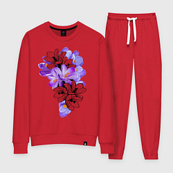 Костюм хлопковый женский Krokus Flower, цвет: красный