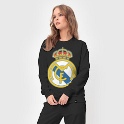 Костюм хлопковый женский Real Madrid FC, цвет: черный — фото 2