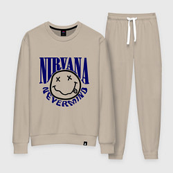 Костюм хлопковый женский Nevermind Nirvana, цвет: миндальный