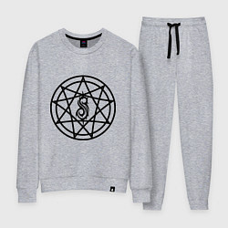 Костюм хлопковый женский Slipknot Pentagram, цвет: меланж